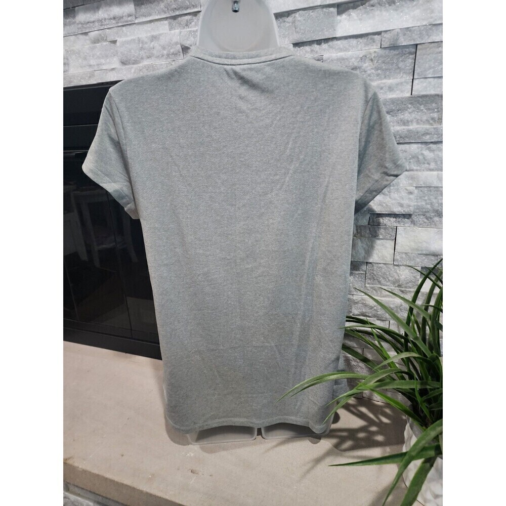 NEW PUMA Dry Cell Women's Medium Cat Logo Tee Heather Grey And White - Picture 4 of 7